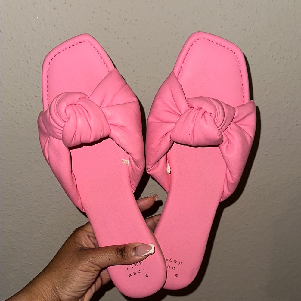 a new day Pink Knotted Sandals